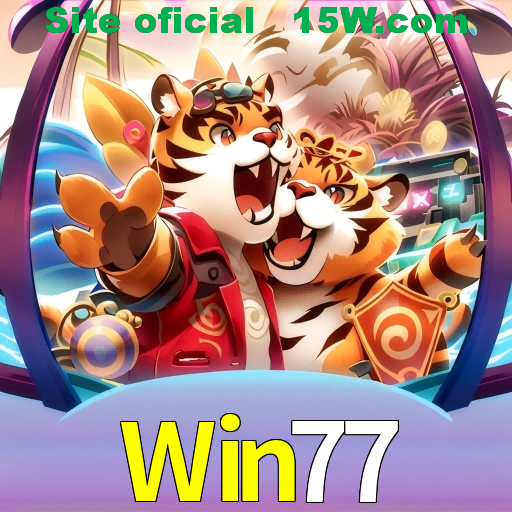 Imagem promocional da Win77 mostrando a plataforma e suas vantagens
